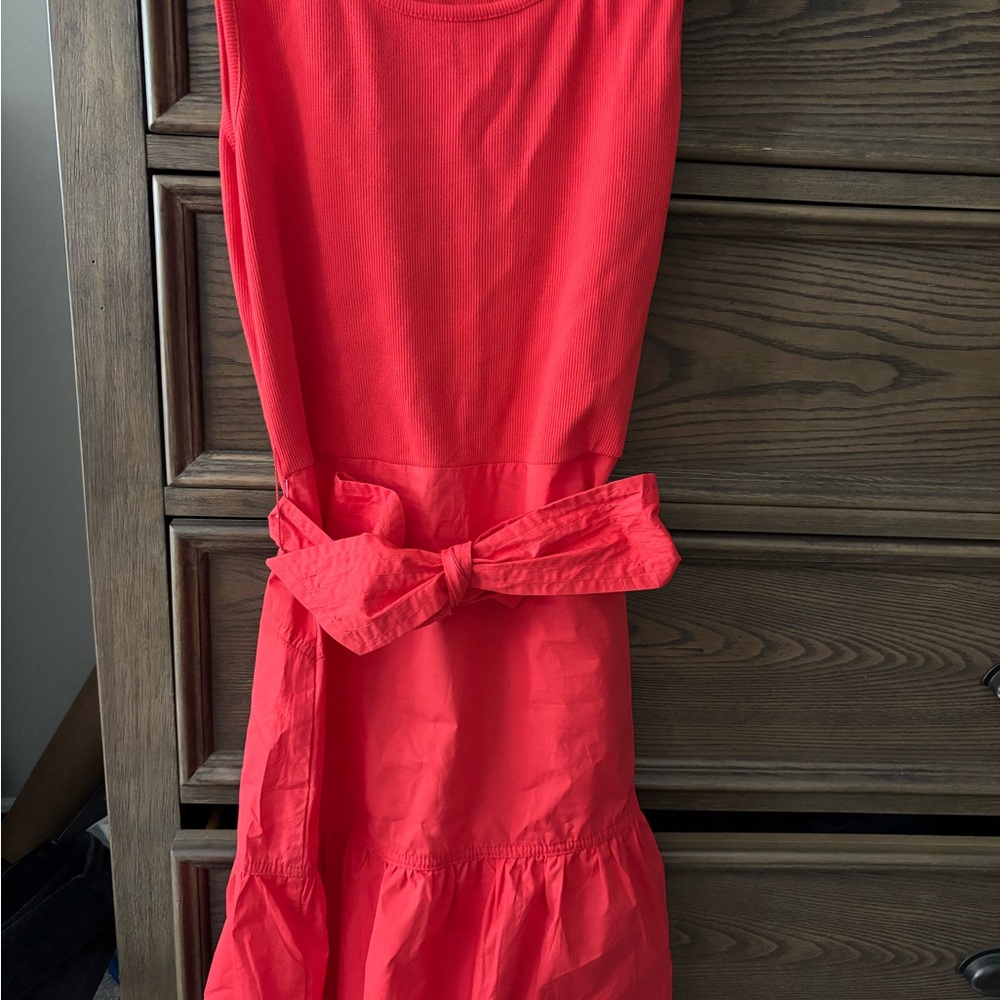Tahari Vibrant Red Sleeveless Dress